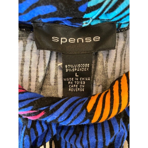 Spense Dress or Swimsuit Coverup Size Large Sleeveless Chevron Rainbow Pattern - Picture 8 of 10